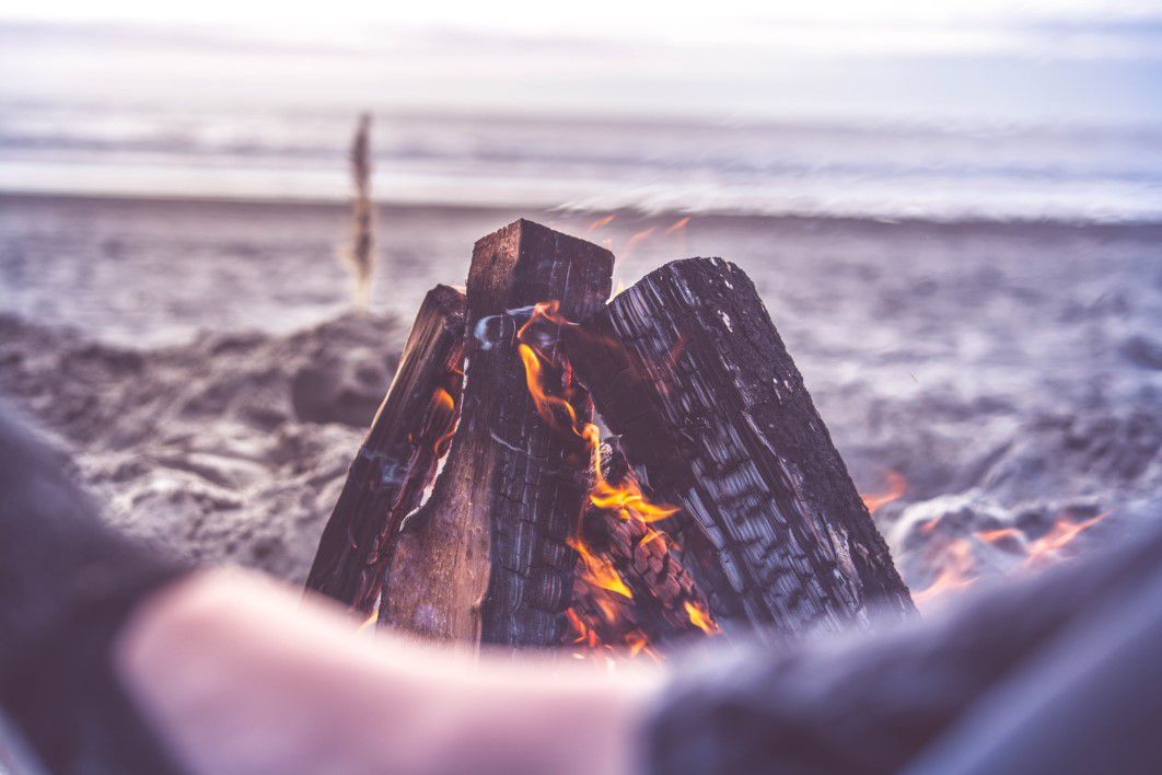 beach camping