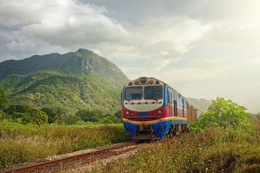 Sunset Limited train desert scenery