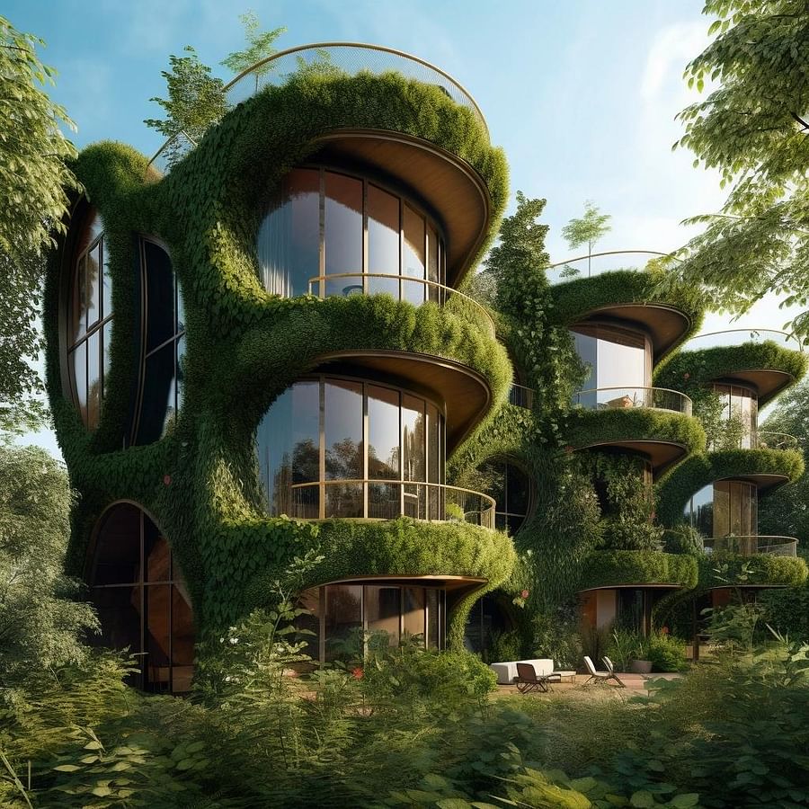 Eco-friendly hotel exterior