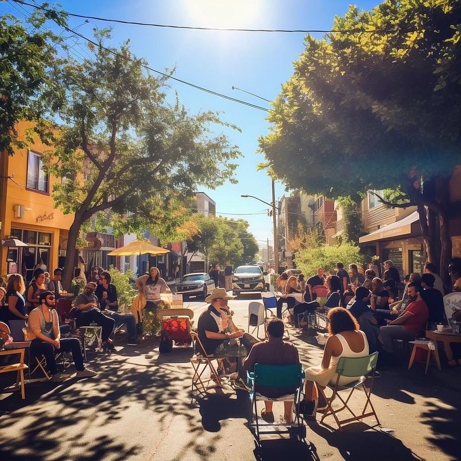 Car-free community gathering