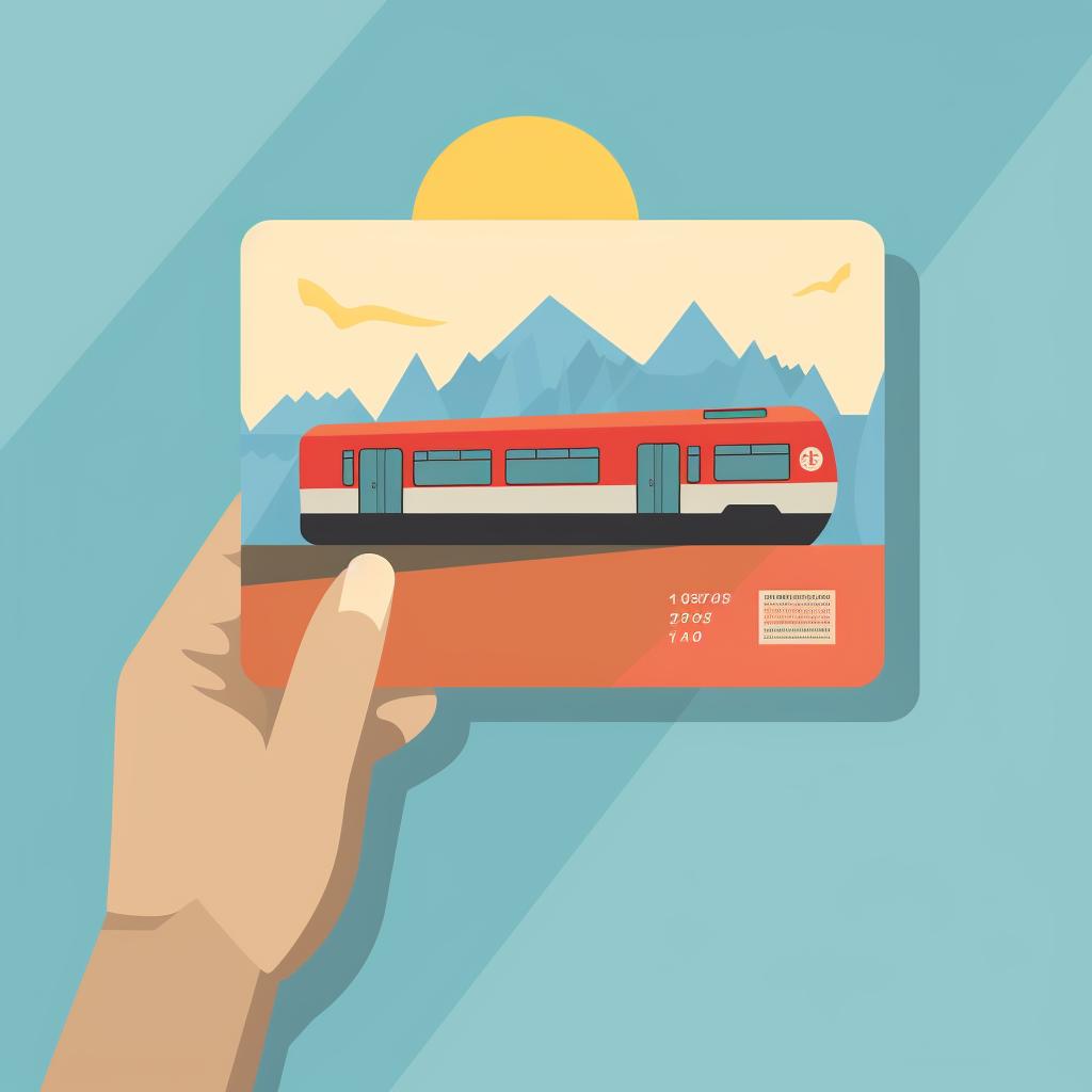A hand holding a Canadian transit pass