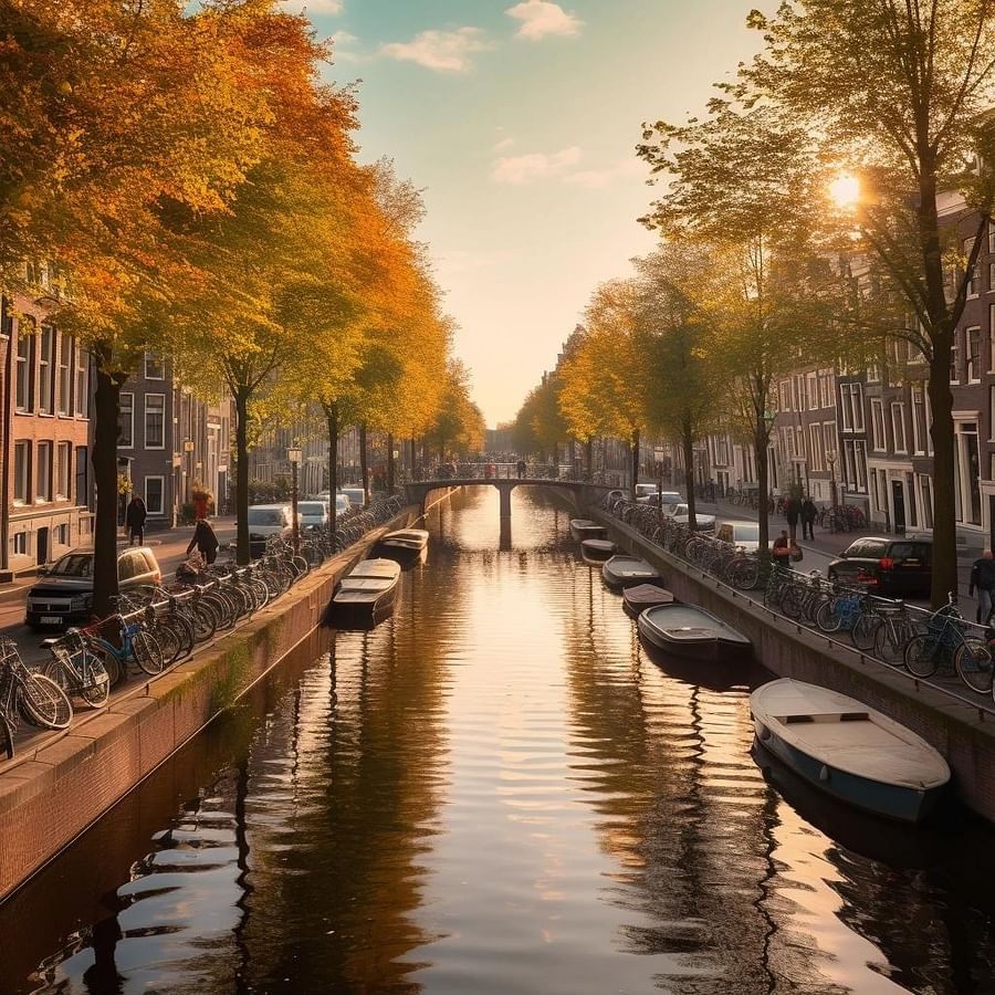 A scenic view of Amsterdam