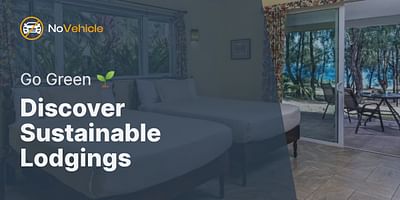Discover Sustainable Lodgings - Go Green 🌱