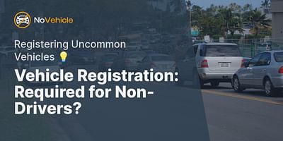 Vehicle Registration: Required for Non-Drivers? - Registering Uncommon Vehicles 💡